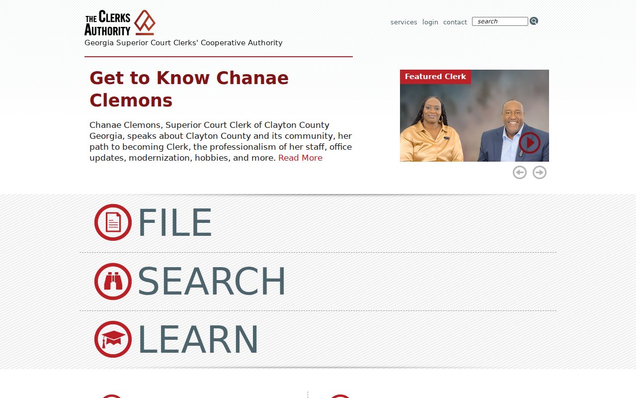 GSCCCA navigation for Georgia clerk records